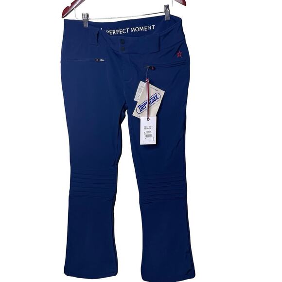 NWT Perfect Moment Navy Blue Aurora Flare Ski Pants sz XL - Picture 1 of 10